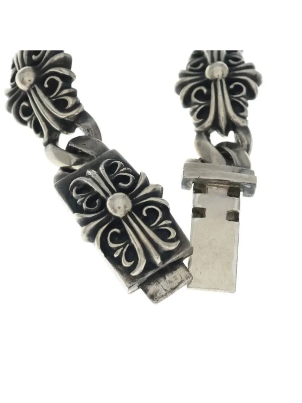 Chrome Hearts Keeper Link Silver Bracelet
